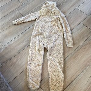 Leopard Print Hooded Onesie